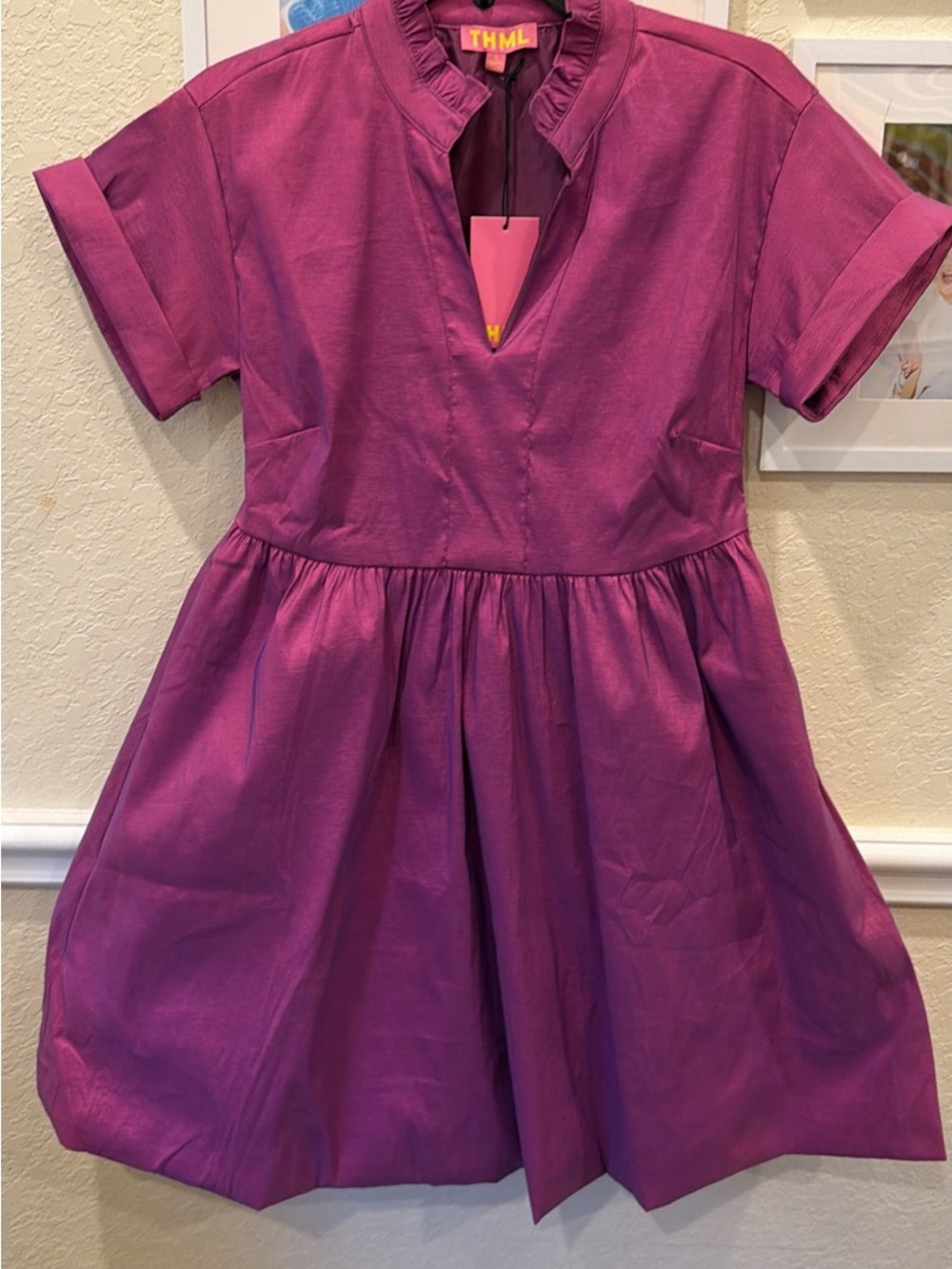 THML Sheen & Iridescent Purple Cocktail Dress - Picture 3 of 8